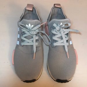 Women’s Adidas NMD Sneaker - Gray with Pink Sz 8